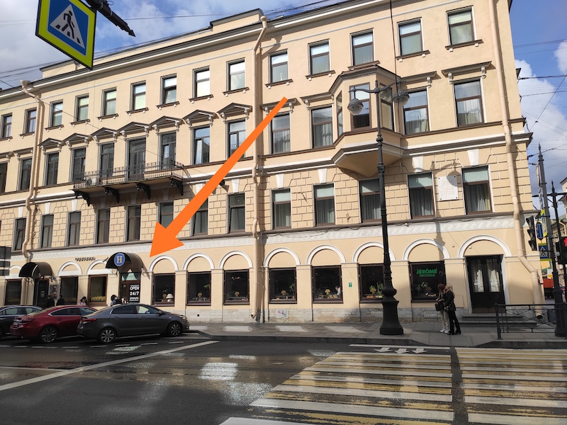 Раположение гостевого дома в петербурге
